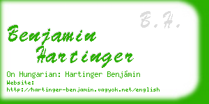 benjamin hartinger business card