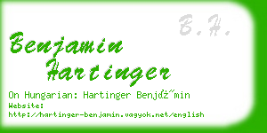 benjamin hartinger business card